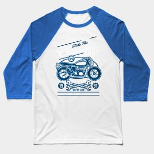 Retro Classic Motorcycle 1991 Baseball T-Shirt